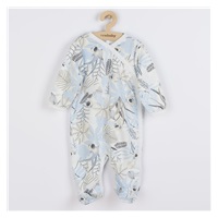 New Baby Lovely Blue Cotton Infant Jumpsuit with Side Closure, size 68 (4-6m)