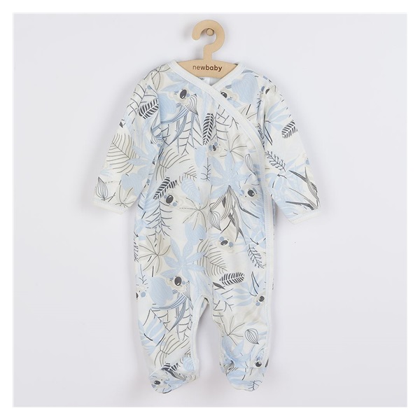 New Baby Lovely Blue Cotton Infant Jumpsuit with Side Closure, size 68 (4-6m)
