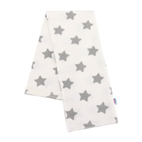 Flannel nappy with print New Baby white STARS