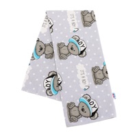 Flannel nappy with print New Baby grey It's a BOY