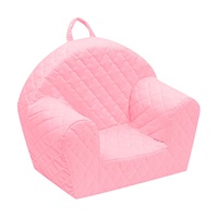 Baby chair made of Velvet New Baby Puffs pink