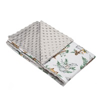 Baby blanket New Baby Animals grey 80x102 cm