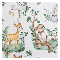 Baby blanket New Baby Animals grey 80x102 cm