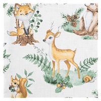 Protective crib mattress cover New Baby Minka and Animals