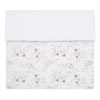 Baby blanket with filling New Baby Flowers white 80x102 cm