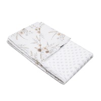 Dětská deka z Minky New Baby Květy bílá 80x102 cm