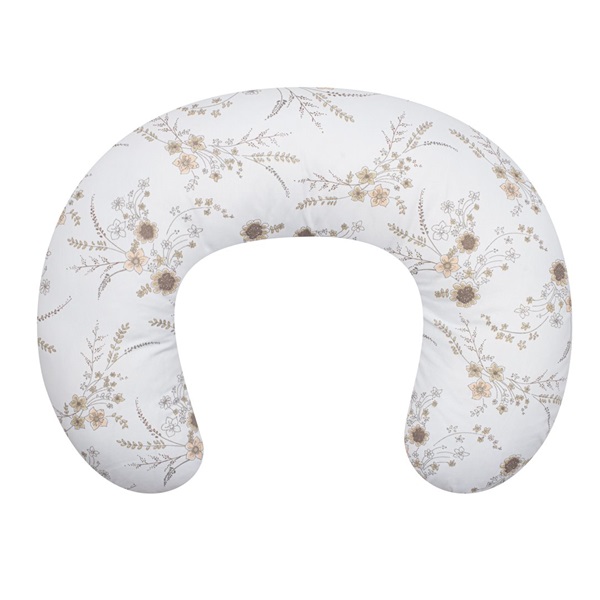 Nursing Pillow New Baby Flowers White