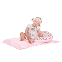Nursing Pillow New Baby Flowers White