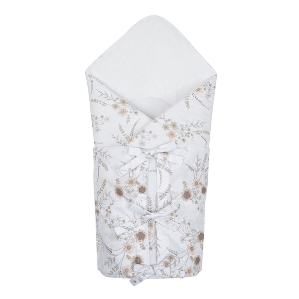 Classic lace-up wrap New Baby Flowers white