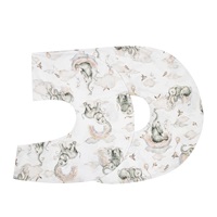 C-shaped nursing pillow cover New Baby XL Elephants white-grey
