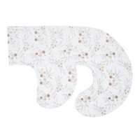 C-shaped nursing pillow cover New Baby Flowers white