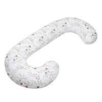 C-shaped nursing pillow cover New Baby Flowers white