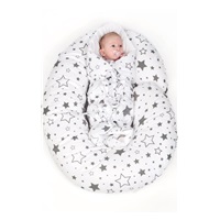 C-shaped nursing pillow cover New Baby Flowers white