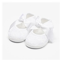 Baby lace booties New Baby white 0-3 m, size 0-3 m