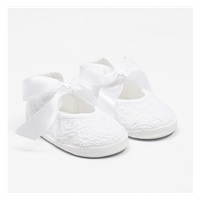 Baby lace booties New Baby white 6-12 m, size 6-12 m