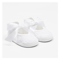 Baby lace booties New Baby white 12-18 m, size 12-18 m