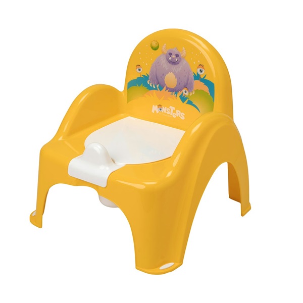 Baby potty with lid MONSTERS yellow