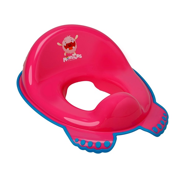 Dětské protiskluzové sedátko na WC MONSTERS růžové