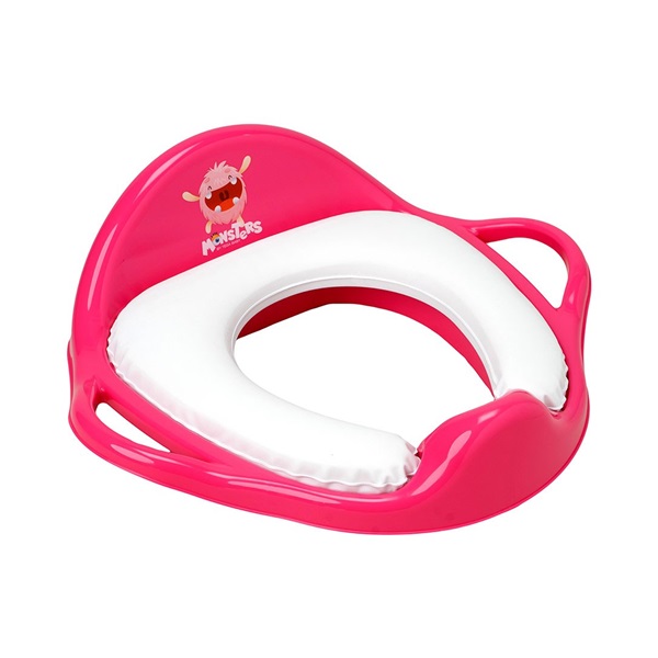 Baby soft toilet seat MONSTERS pink