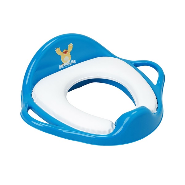 Dětské sedátko na WC měkké MONSTERS modré