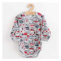 Baby cotton long sleeve bodysuit New Baby Go!go!go!, size 56 (0-3m)