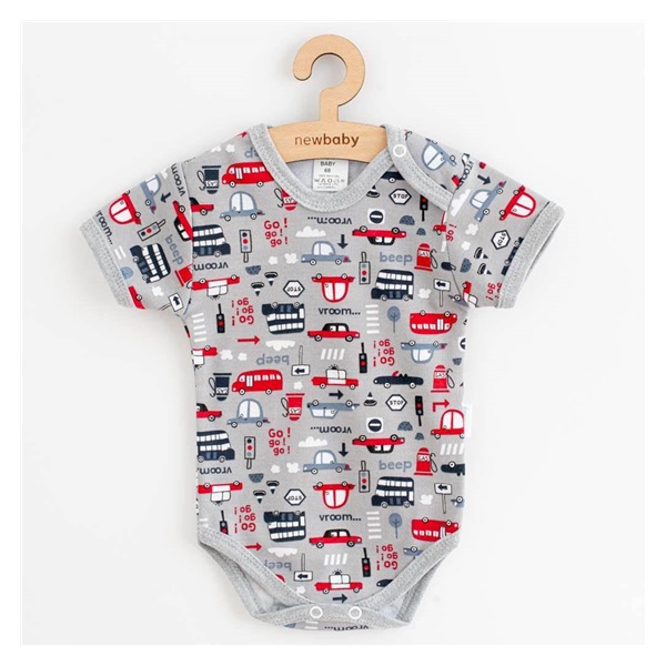 Baby cotton short sleeve bodysuit New Baby Go!go!go!, size 62 (3-6m)