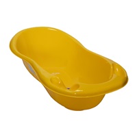 Anatomical bathtub with drain 86 cm MONSTERS yellow
