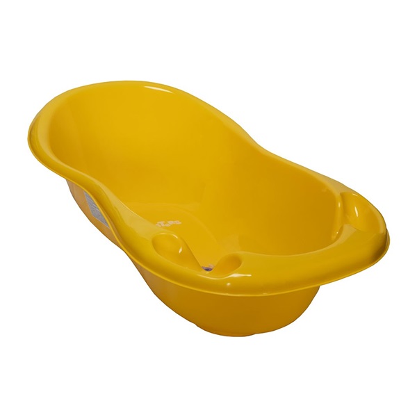 Anatomical bathtub with drain 86 cm MONSTERS yellow