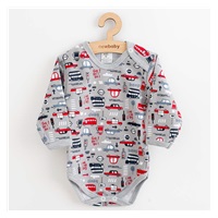 Baby cotton long sleeve bodysuit New Baby Go!go!go!, size 80 (9-12m)