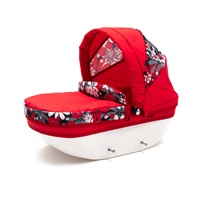 Baby stroller for dolls New Baby COMFORT red flowers