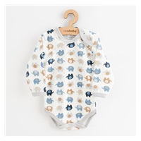 New Baby Magic elephant long sleeve cotton baby bodysuit, size 62 (3-6m)
