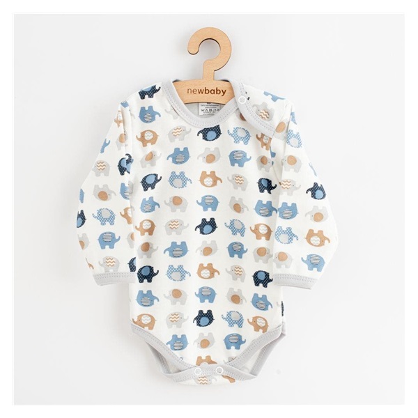 New Baby Magic elephant long sleeve cotton baby bodysuit, size 68 (4-6m)