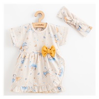 Baby Cotton Dress with Headband New Baby Fairy, size 68 (4-6m)