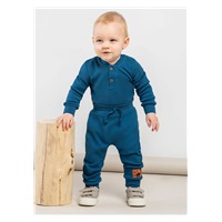 Baby cotton sweatpants Nicol Ivo blue, size 86 (12-18m)