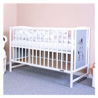 Baby cot New Baby BEA Zebra white-grey