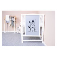 Baby cot New Baby BEA Zebra white-grey