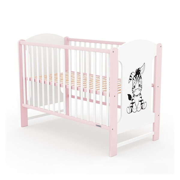 New Baby ELSA Zebra crib white and pink