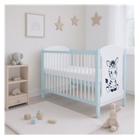 New Baby ELSA Zebra crib white and mint