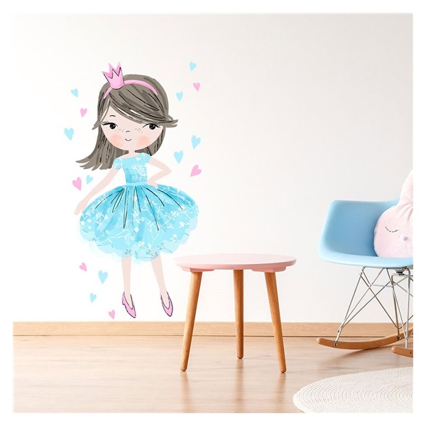 Wall sticker Princess blue