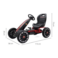 Kids Go-kart Milly Mally Abarth black