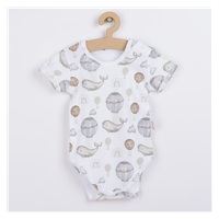 Baby cotton body with short sleeves Nicol Miki, size 68 (4-6m)