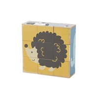 Dřevěné puzzle kostky Viga zvířata 9 dílů