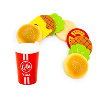 Wooden set of hamburger and cola Viga