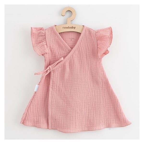 Summer Baby Muslin Dress New Baby Soft Dress Pink, size 80 (9-12m)
