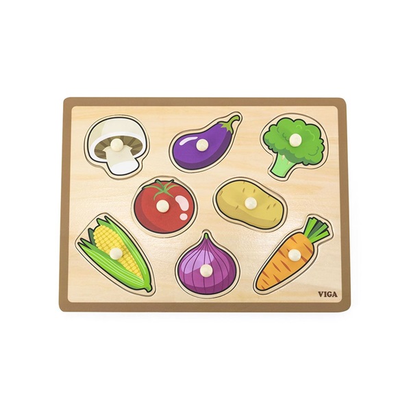 Wooden insertion puzzle vegetables Viga