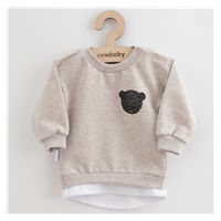 New Baby Brave Bear ABS Beige Baby T-Shirt and Sweatpants Set, size 56 (0-3m)