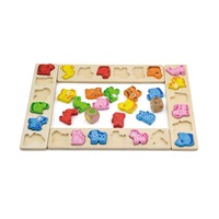 Wooden game Viga Insertable animals