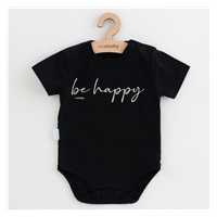 New Baby Be Happy Short Sleeve Cotton Baby Bodysuit, size 74 (6-9m)