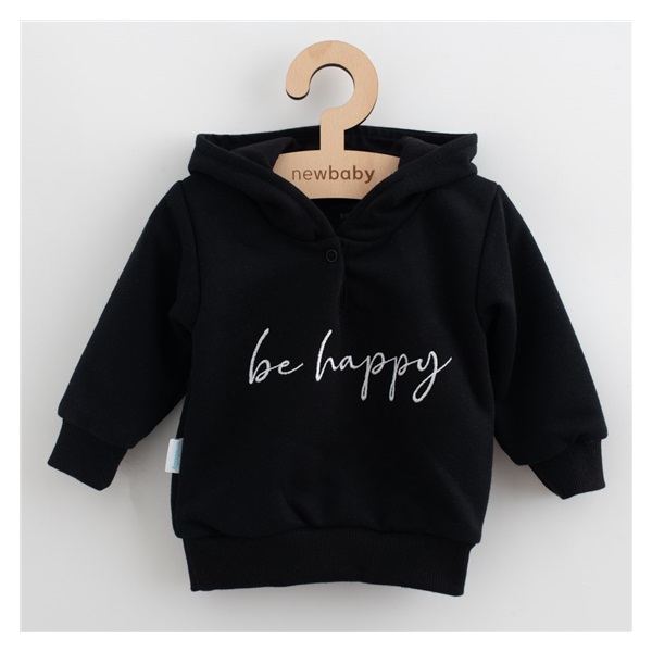 Baby Sweatshirt with Hood New Baby Be Happy, size 62 (3-6m)