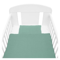 Muslin 2-piece bedding New Baby 90/120 cm green
